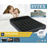 Надувной матрас INTEX Pillow Rest Classic Fiber-Tech 64148, 137×191×25 см, со встроенным насосом